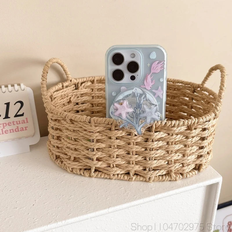 Korean Cute Cartoon Coral Rotate Star Magnetic Phone Holder Stand Griptok Grip Tok Support for IPhone 17 for Magsafe Accessories