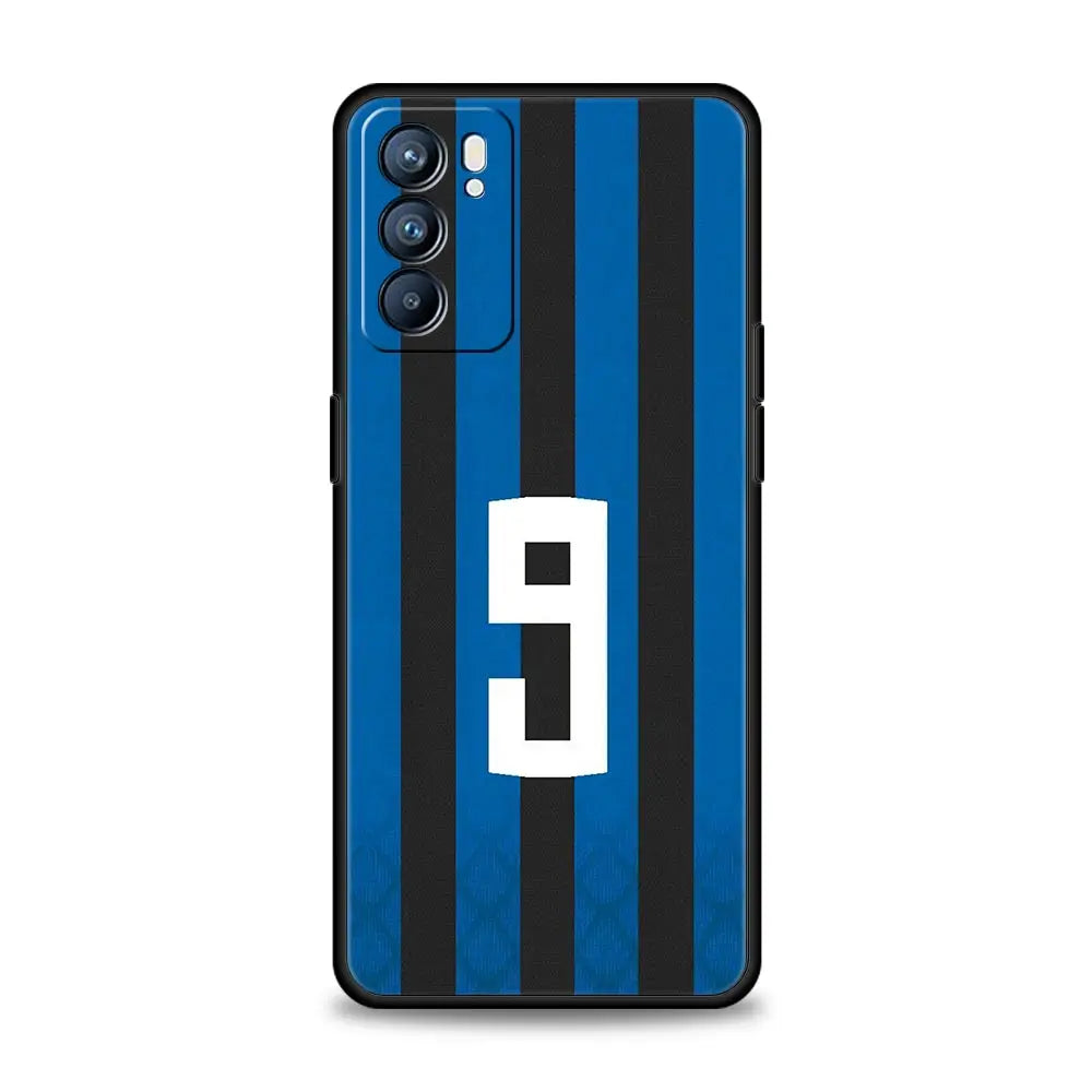 FootBall Number 7 10 30 Phone Case For Oppo Find X5 A54 A53 A52 A9 2020 A15 A95 A16 A76 A74 A12 Reno7 SE Reno6 Pro Plus 5G Cover