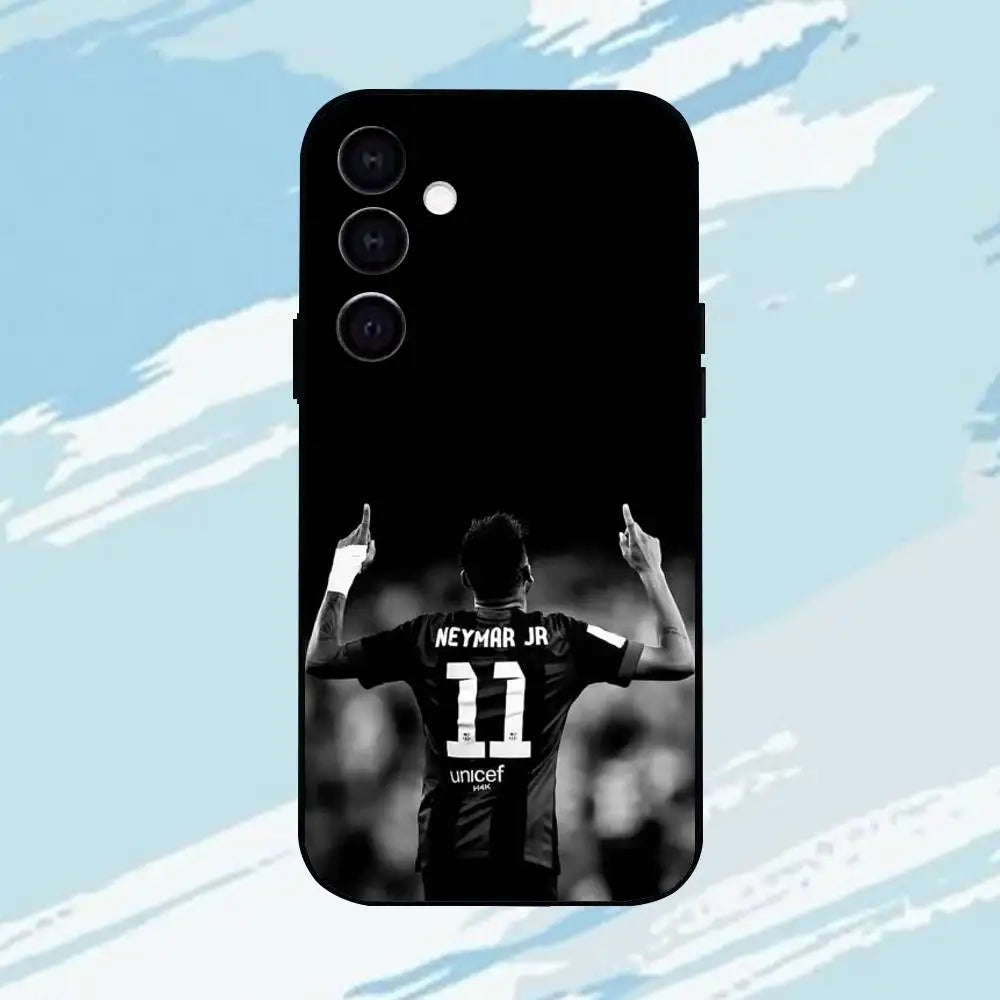Football For N-NeYmAR-R 10   Black Shell Phone Case For Samsung Galaxy A73,A72,A71,A70,A53,A52,A51,Others Soft Black Shell