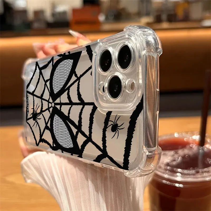 Cool SpiderS-ManS Eye Anti Fall Clear Phone Case For Xiaomi Redmi Note 15 14 13 12 11 10 9 8  Pro Plus 4G 5G