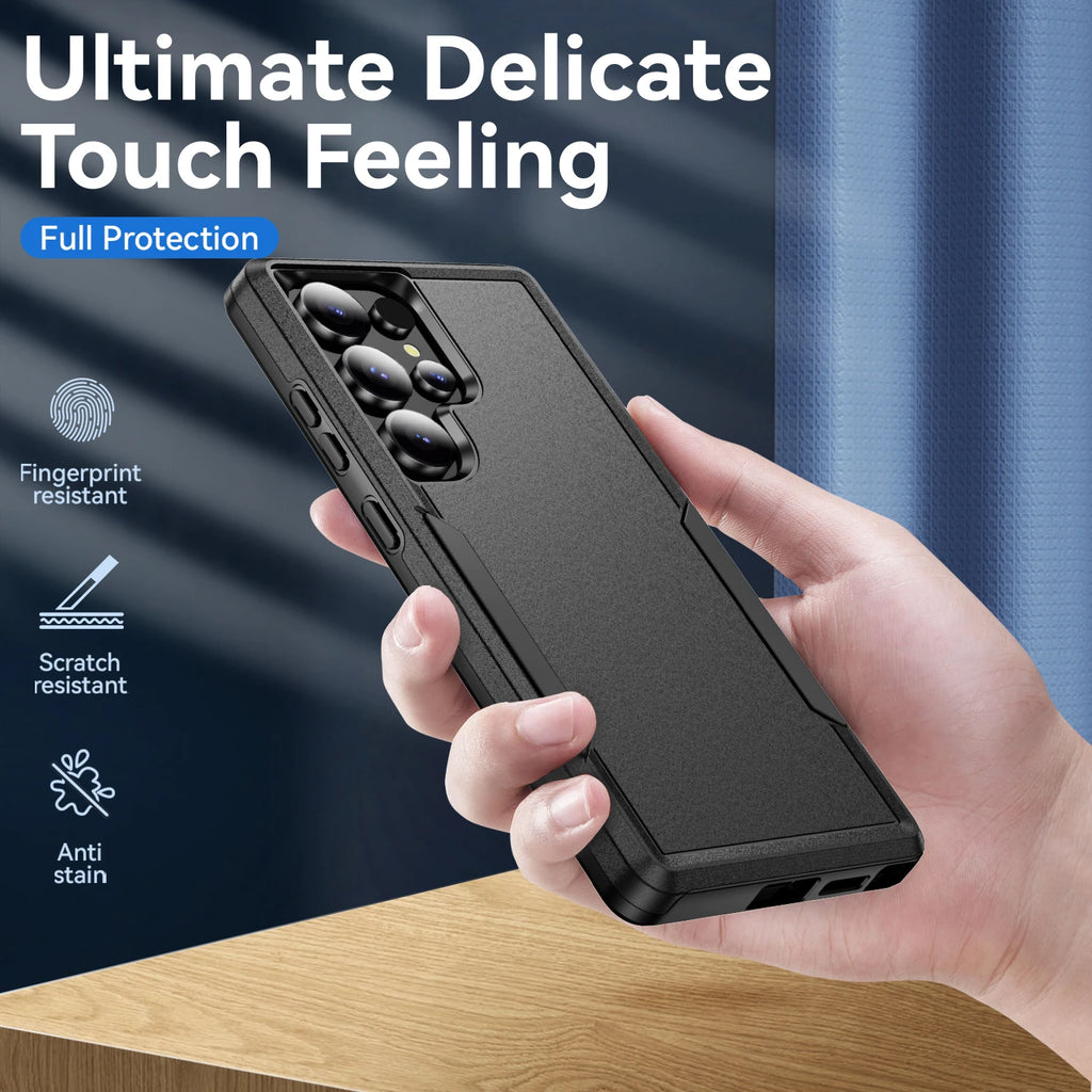 Shockproof armor case for Samsung Galaxy S26 Ultra S24 S22 Plus S23 S25 FE S21 A57 A37 A17 A56 5G A16 A36 A55 A15 A54 A35 A14