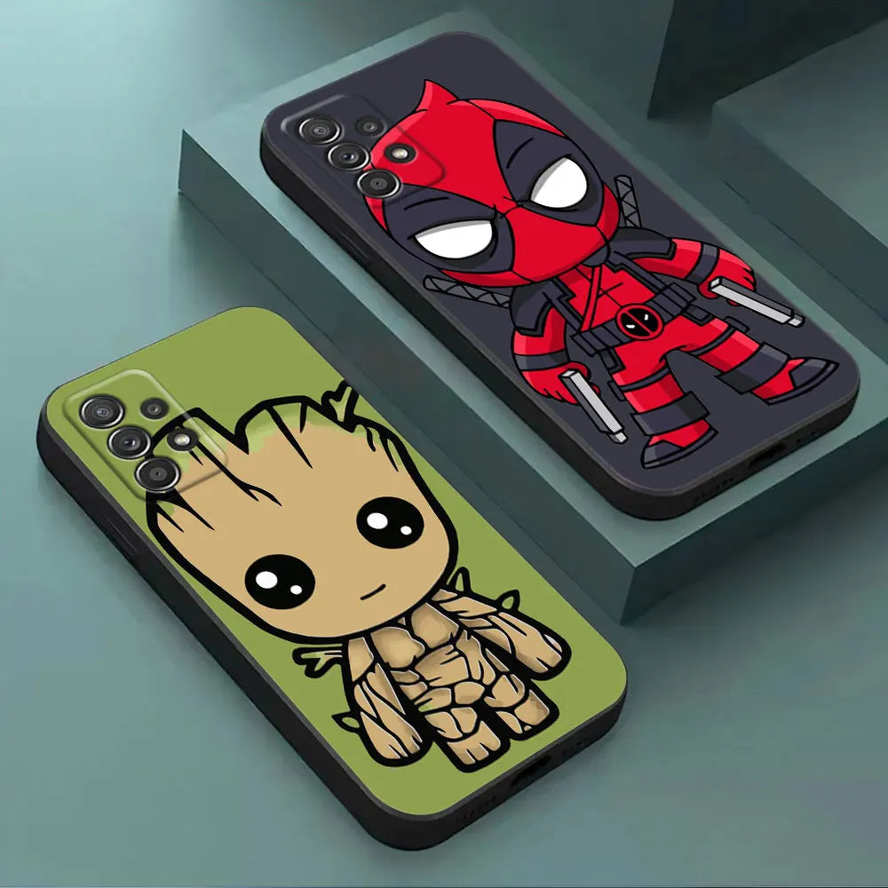 Marvel Avengers Ironman Groot Phone Case For Samsung Galaxy A17 A57 A37 5G A07 A55 A54 A34 A35 A25 A15 A56 A36 A26 A16 A06 Cover