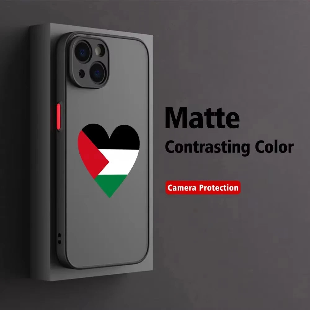 Palestine Flag Map Passport Phone Case For iPhone 16 15 13 14 12 11 Pro Max Mini X XR XS 7 8 Plus SE Art Luxury Clear Soft Cover