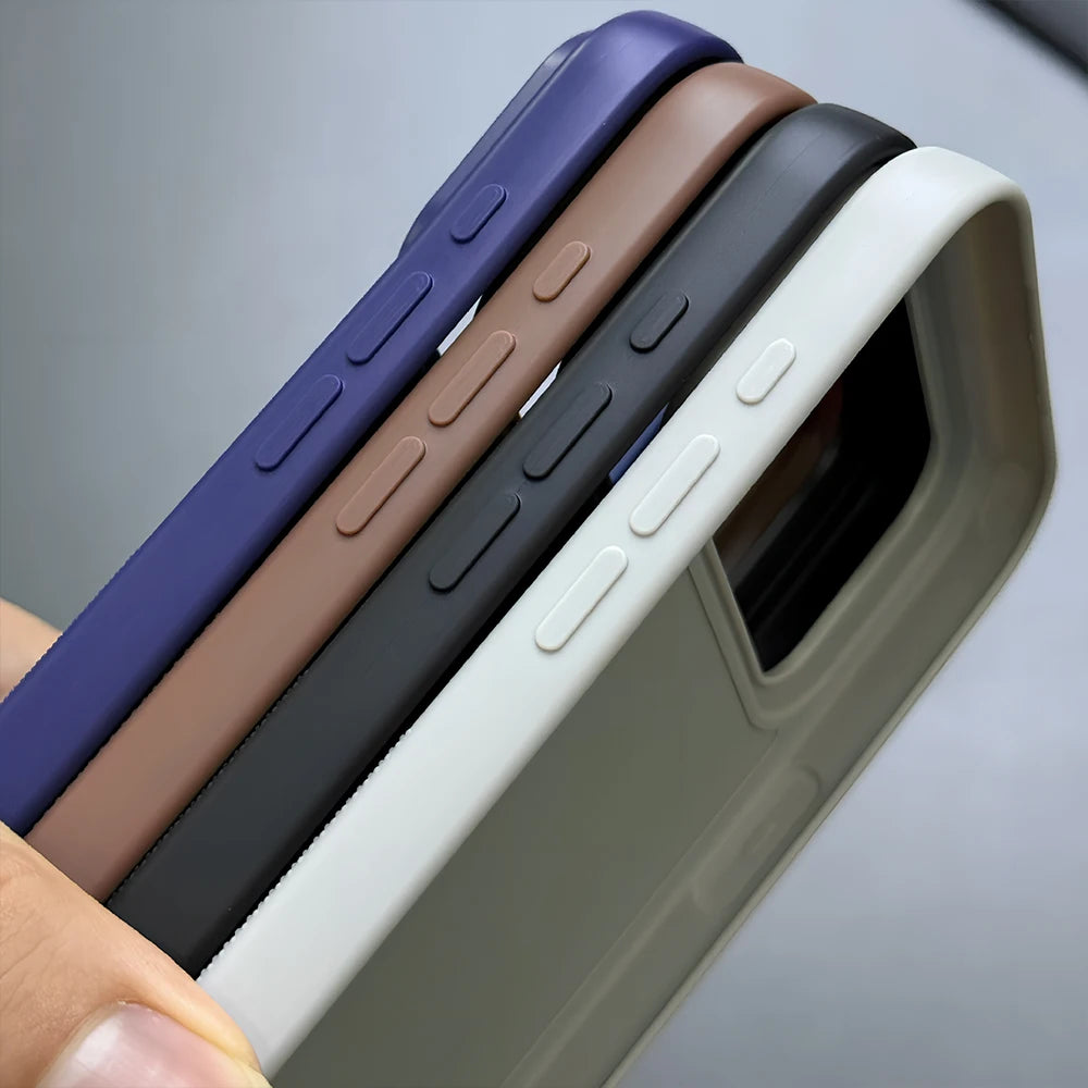 Luxury Matte Texture Soft TPU Phone Case For iPhone 17 Pro Max 16 15 14 13 12 11 Pro Max Slim Frosted Shockproof Protect Cover