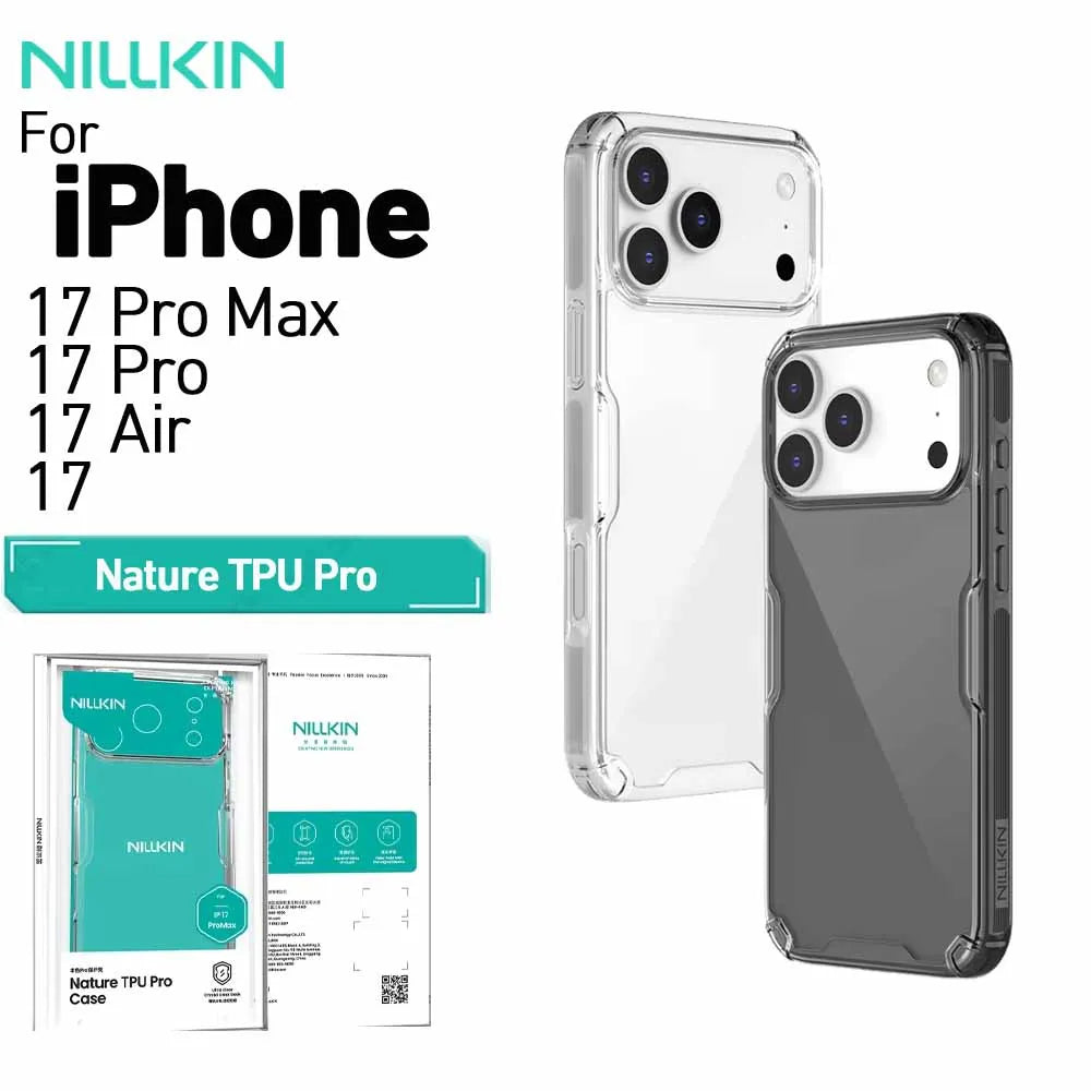For iPhone 17 Pro Max 17 Air 17Pro Hardness Nillkin PC+TPU Hybrid 360° Protection Airbags Anti-Scratch Transparent Phone Cover