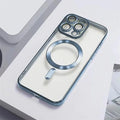 Upgrade Plating Soft TPU Lens Protect Case For iPhone 16 17 14 13 15 Pro Max For Magsafe Magnetic Wireless Charging Clear Cover