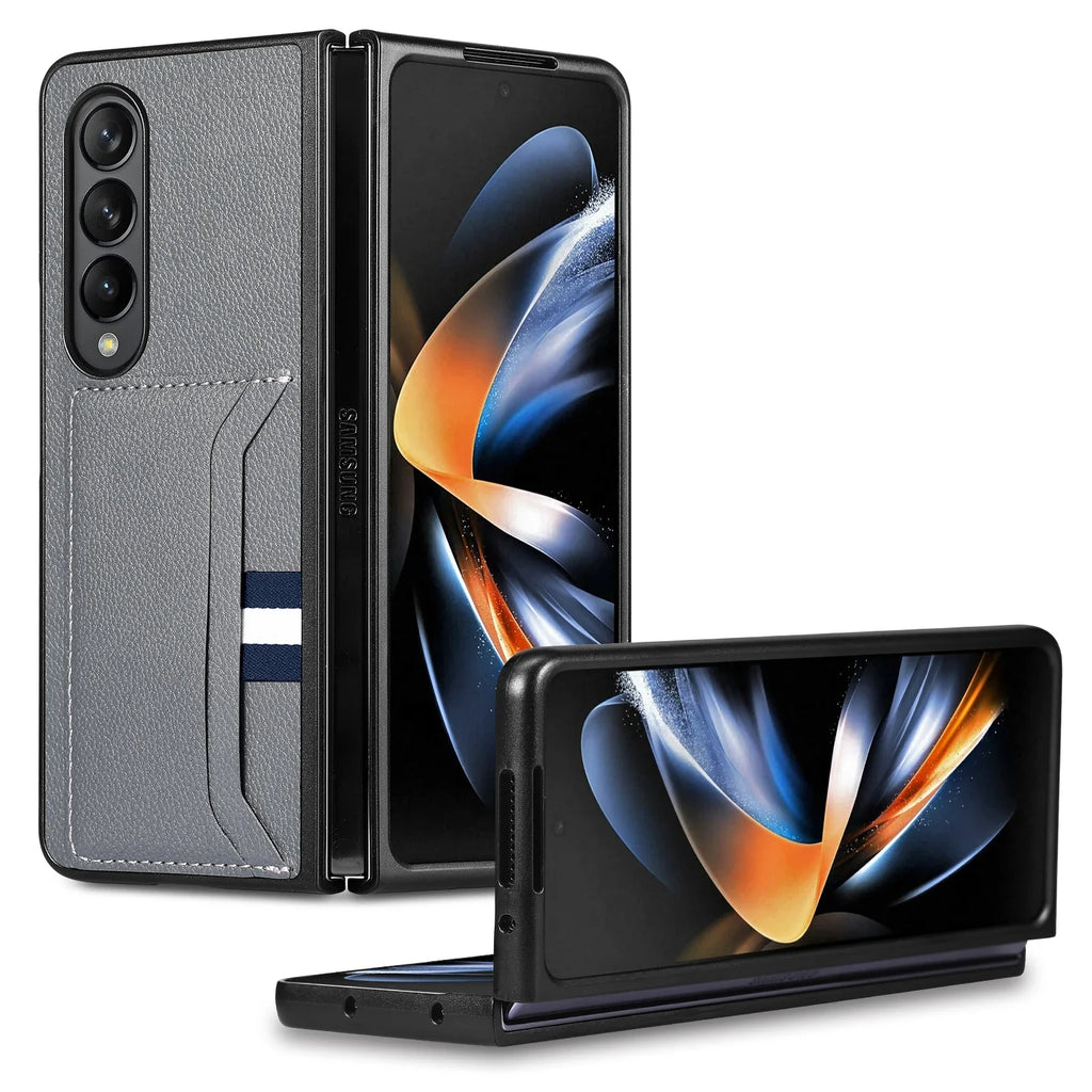 fold7 fold6 Fold4 Fold3 Fold2 fold5 Card Slot Leather Phone Accessories Case for Samsung Galaxy Z Fold 7 6 4 5 5G Fold 3 2