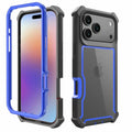 New Luxury transparent 2-in-1 sturdy shockproof protective cover for iPhone 17 Air 16 13 12 14 15 Pro Max Plus non-slip case