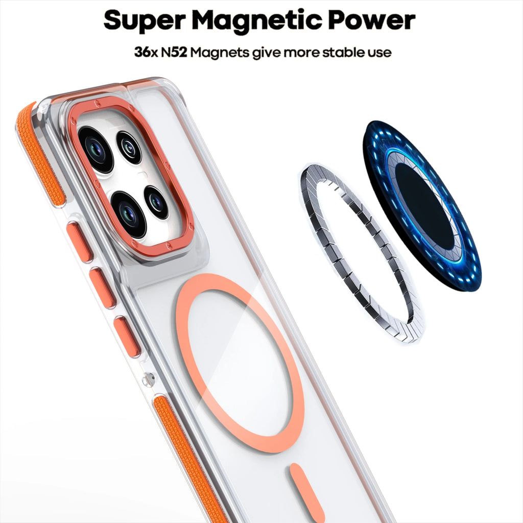 Luxury Shockproof Magnetic Transparent Case for Motorola Moto G stylus 2025 2024 G5G G Play GPower 2025 2024 For Magsafe Cover