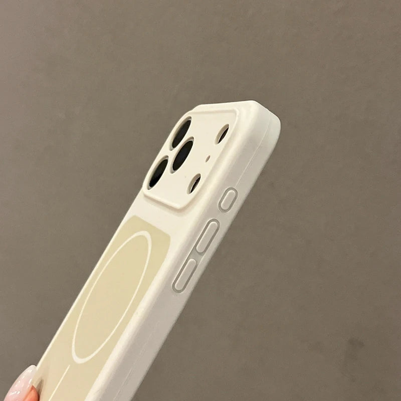 Luxury Magnetic Wireless Charge Liquid Silicone Phone Case For iPhone 15 16 17 Pro Max Magsafe Soft Bumper Back Cases Cover