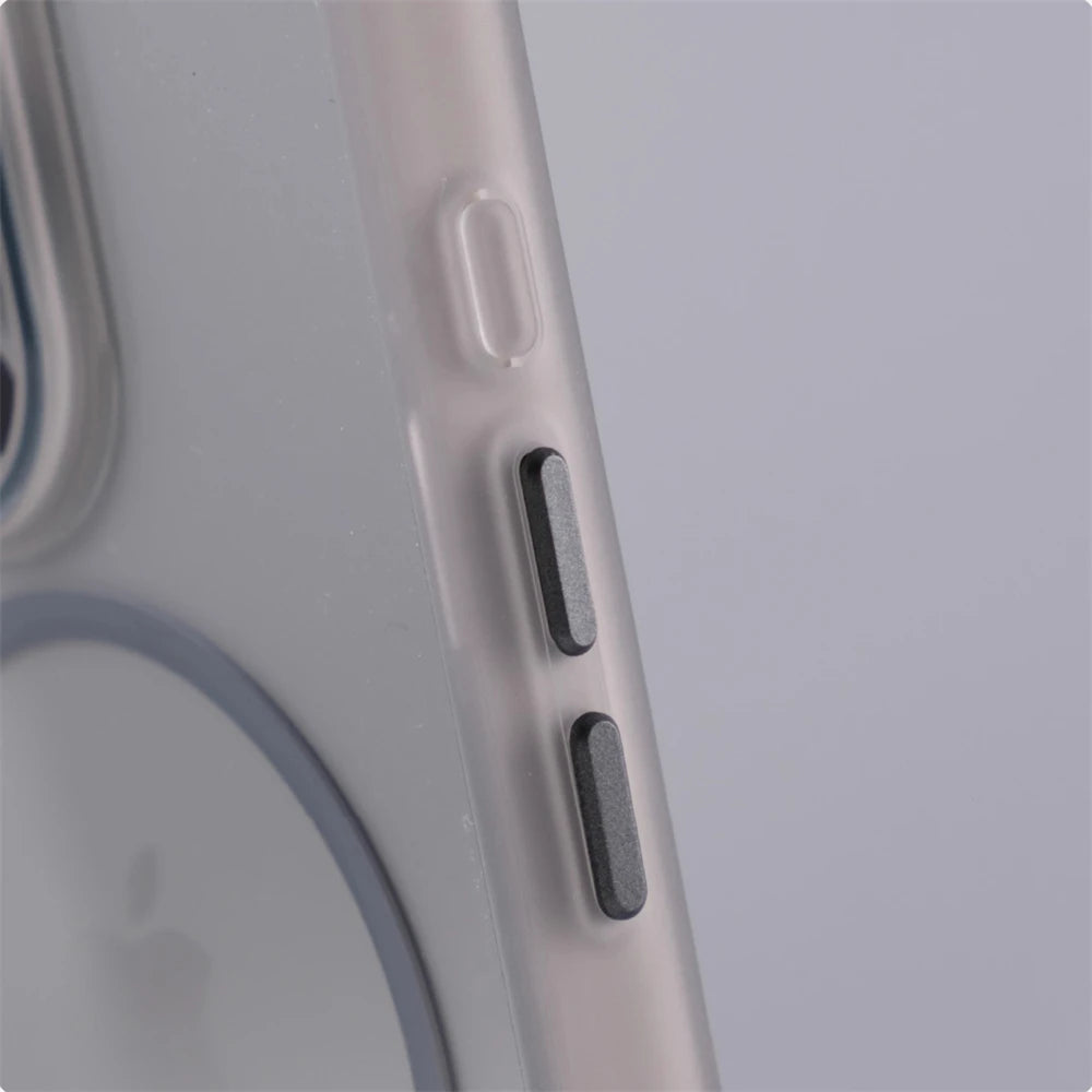 Transparent Shockproof For Magsafe Bumper Case for iPhone 17 Air 16 Pro Max 15 14 13 12 Magnetic Wireless Charging Clear Cover