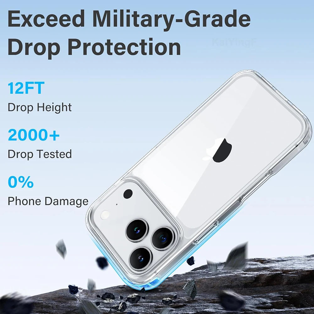 Luxury Transparent Phone Cases For iPhone 17 16 15 11 12 13 14 Pro Max Plus Air XR X Soft TPU Silicone Back Cover Clear Case