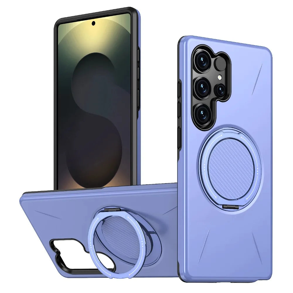 Armor Magnetic Ring Stand Protection Case For Samsung Galaxy S26 S25 Edge S24 Plus S23 FE Ultra For MagSafe Shockproof Cover