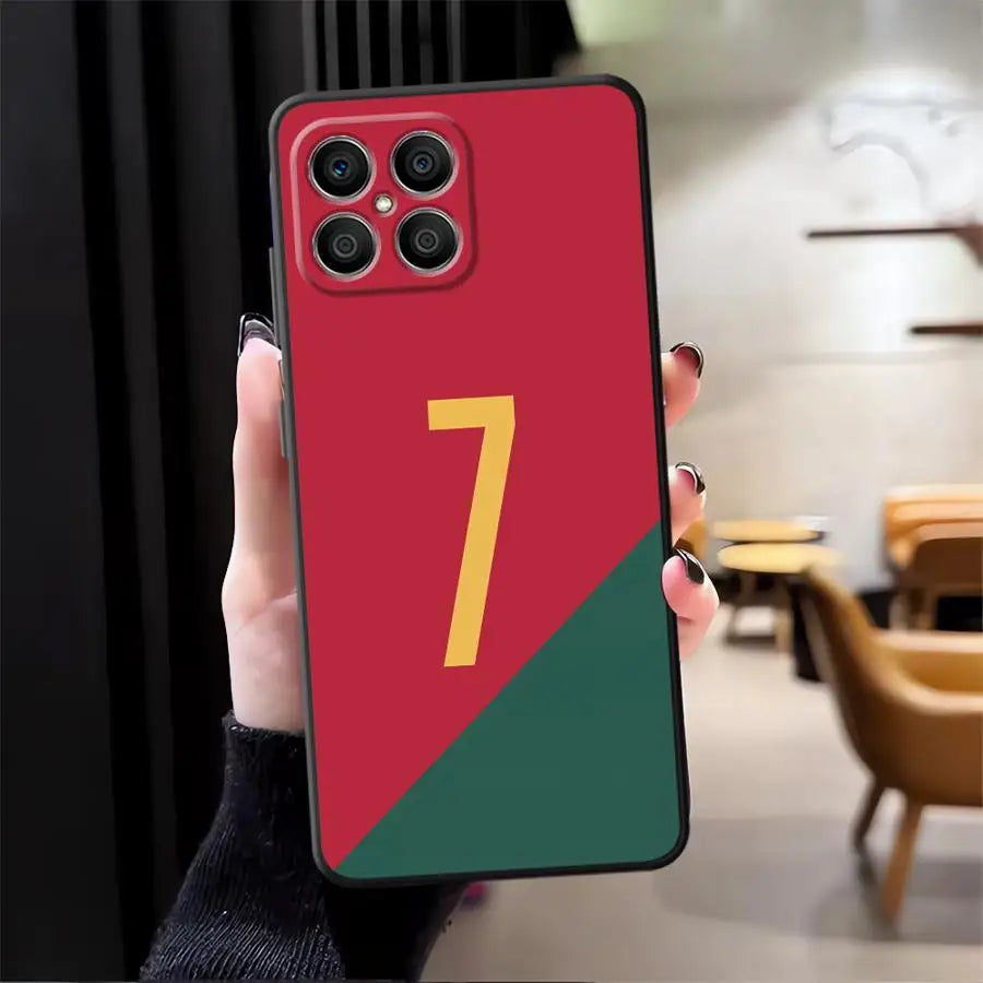 Black Soft Phone Cover Case for Honor X6 90 70 X8 X5b Magic5Lite 200 400 Lite X9a 8X X7 FootBall SuperStar Number