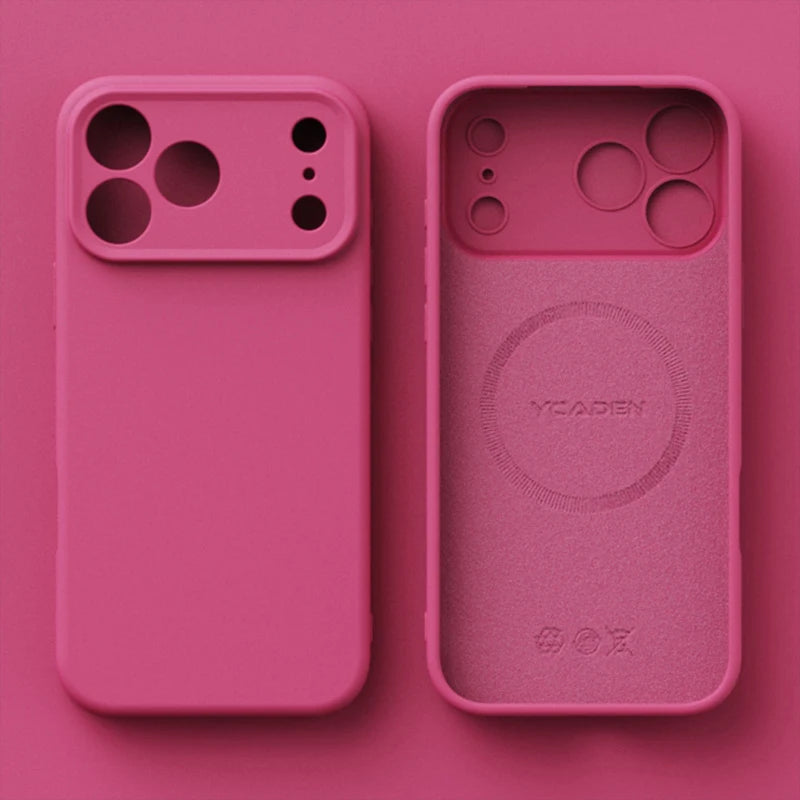 Original Liquid Silicone Magnetic Phone Case For iPhone 17 16 15 14 13 12 Pro Max Plus 17 Air For Magsafe Wireless Charge Cover