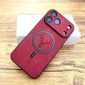 Luxury Leather Retra Case For iPhone 17 Air 16 16E 15 14 13 12 11 Pro Max 17Pro iPhone17 for Magsafe Wireless Charge Full Cover