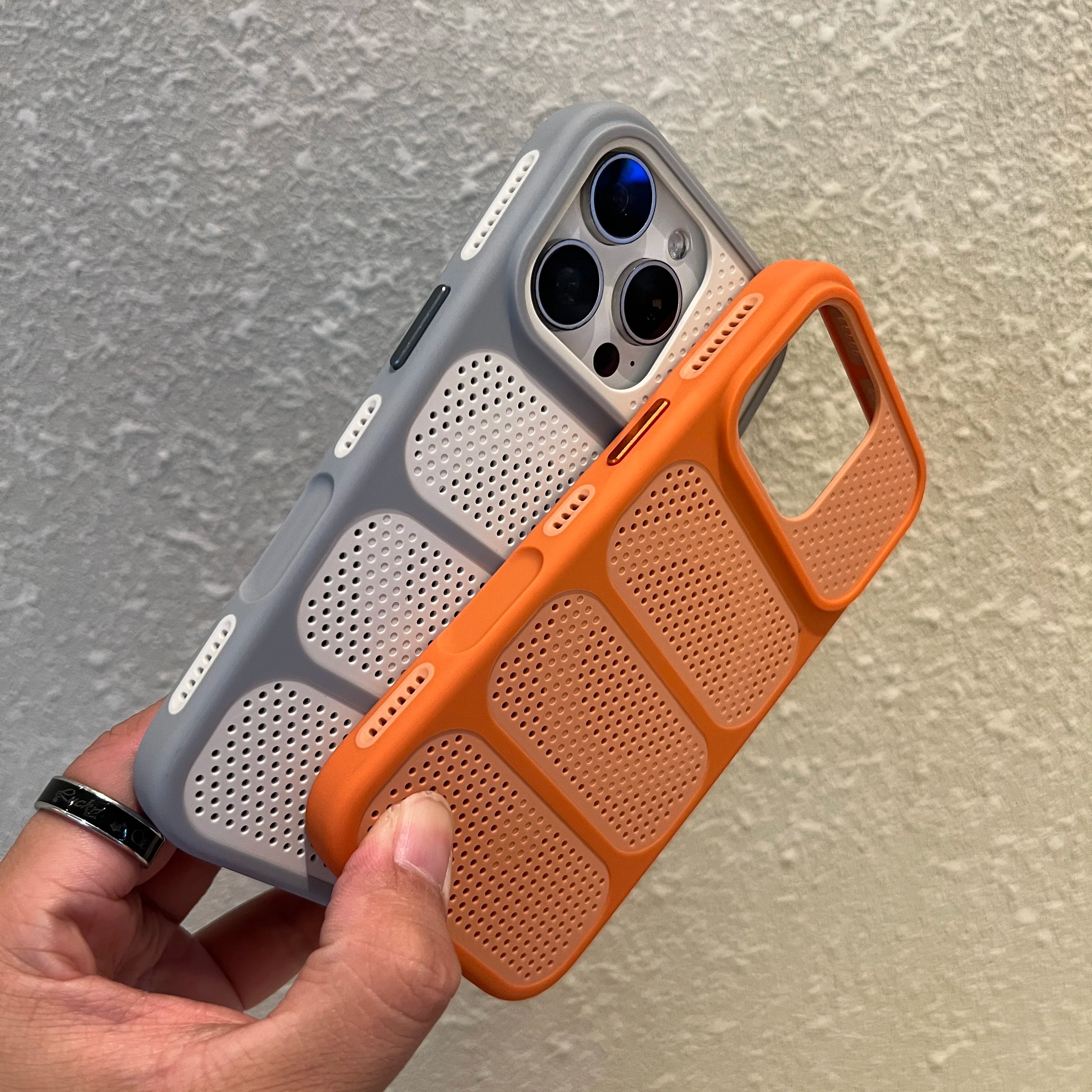 Fashion Heat Dissipation Mesh Matte Magnetic Case for IPhone 17 13 12 Pro Max 15 14 Plus 16E Shockproof Lens Protect Back Cover