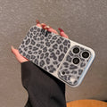 Luxury Leopard Print Phone Case For iPhone 17 16 15 14 13 12 Pro Max Case Creative Ins Style Shockproof Ultra Slim Glitter Cover