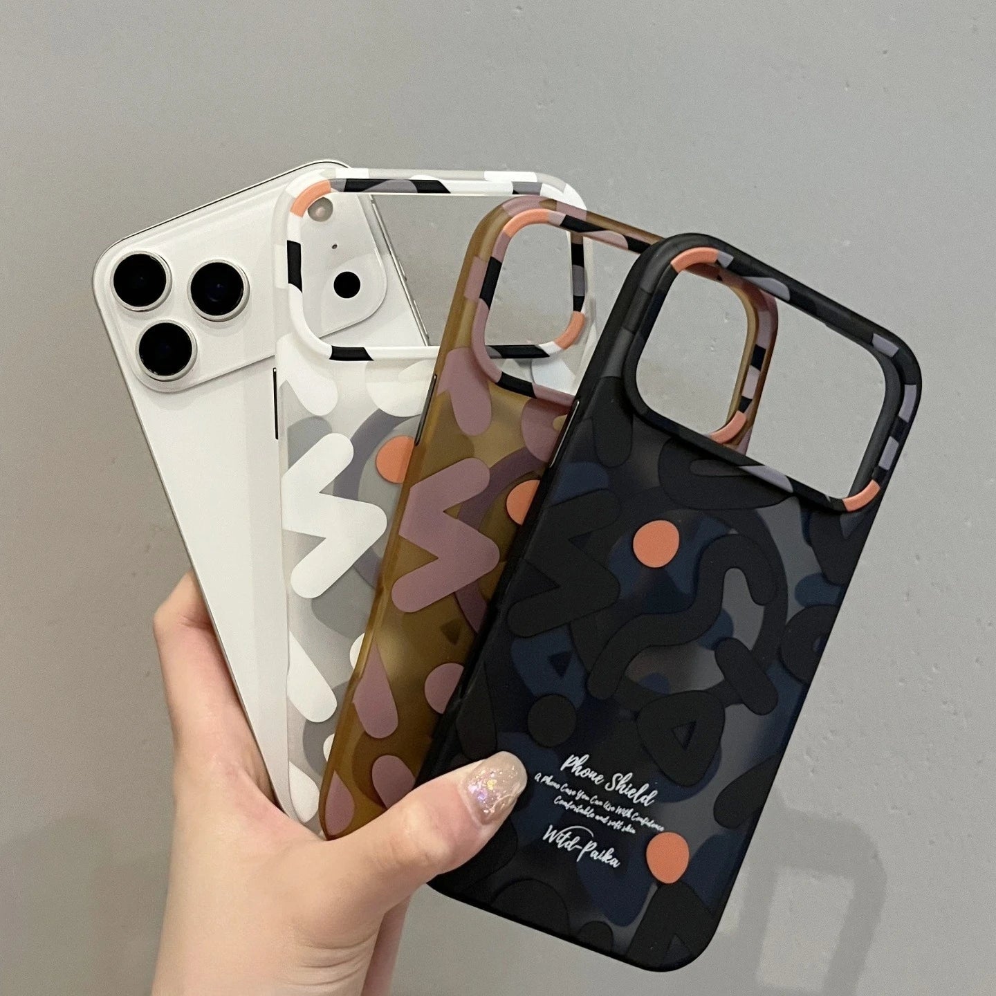 Graffiti Art Phone Case for iPhone 17 Pro Max 16 15 MagSafe Magnetic Charging Camera Shockproof Matte Back Cover Silicone Fundas