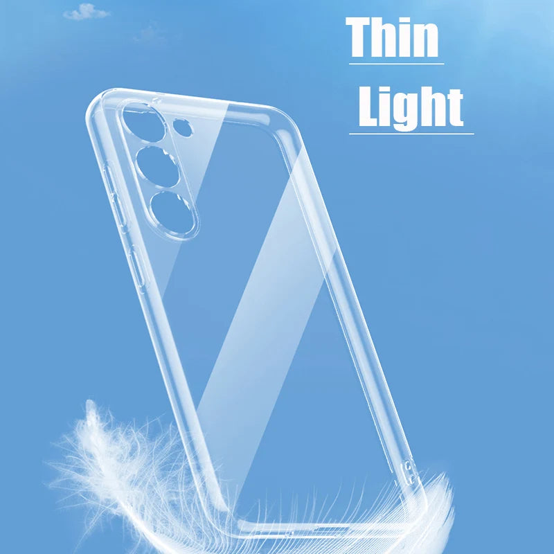 Ultra-thin Clear Phone Case For Samsung Galaxy S25 S24 S23 S26 Plus S22 Ultra S21 Fe S25 Edge A17 A37 A57 Silicone Soft Case
