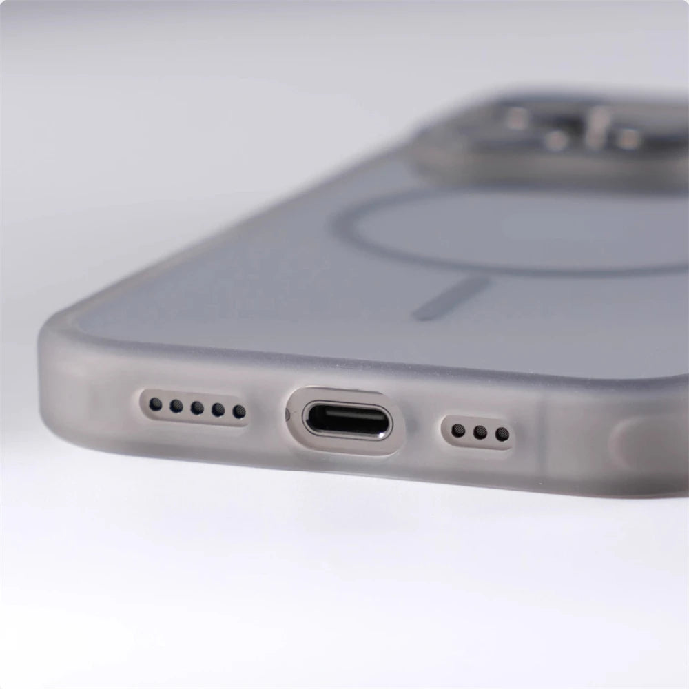 Luxury Transparent Magnetic Bumper Case for iPhone 17 Air 16 Pro Max 15 14 13 12 Magsafe Wireless Charge Clear Shockproof Cover
