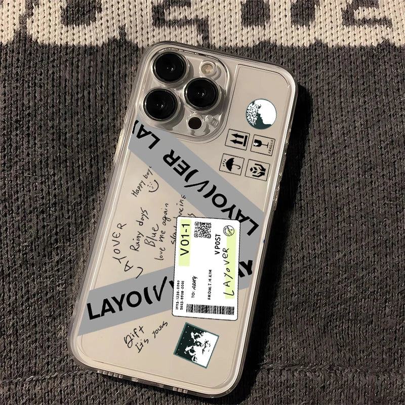 V LAYOVER TaeHyung Clear Case For Samsung A73 A72 A71 A55 A52 A51 A50 A35 A33 A32 A31 A30 A24 A23 A22 A13 A12 A05 5G Cover