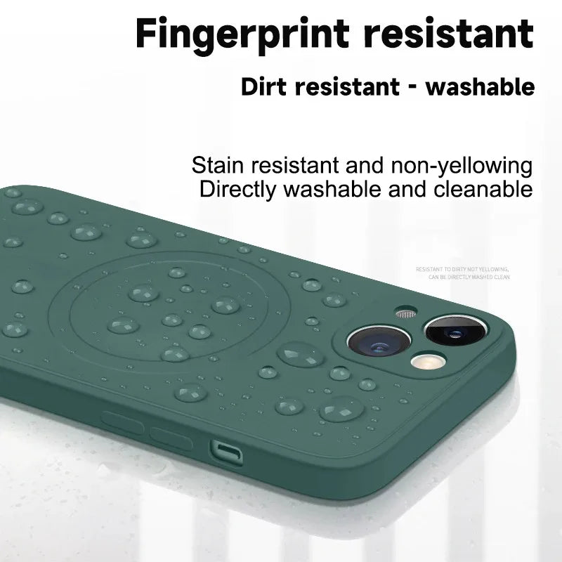 For Magsafe Magnetic Wireless Charge Case For iPhone 17 16 14 13 12 11 15 Pro Max Mini XR XS Soft Liquid Silicone Back Cover