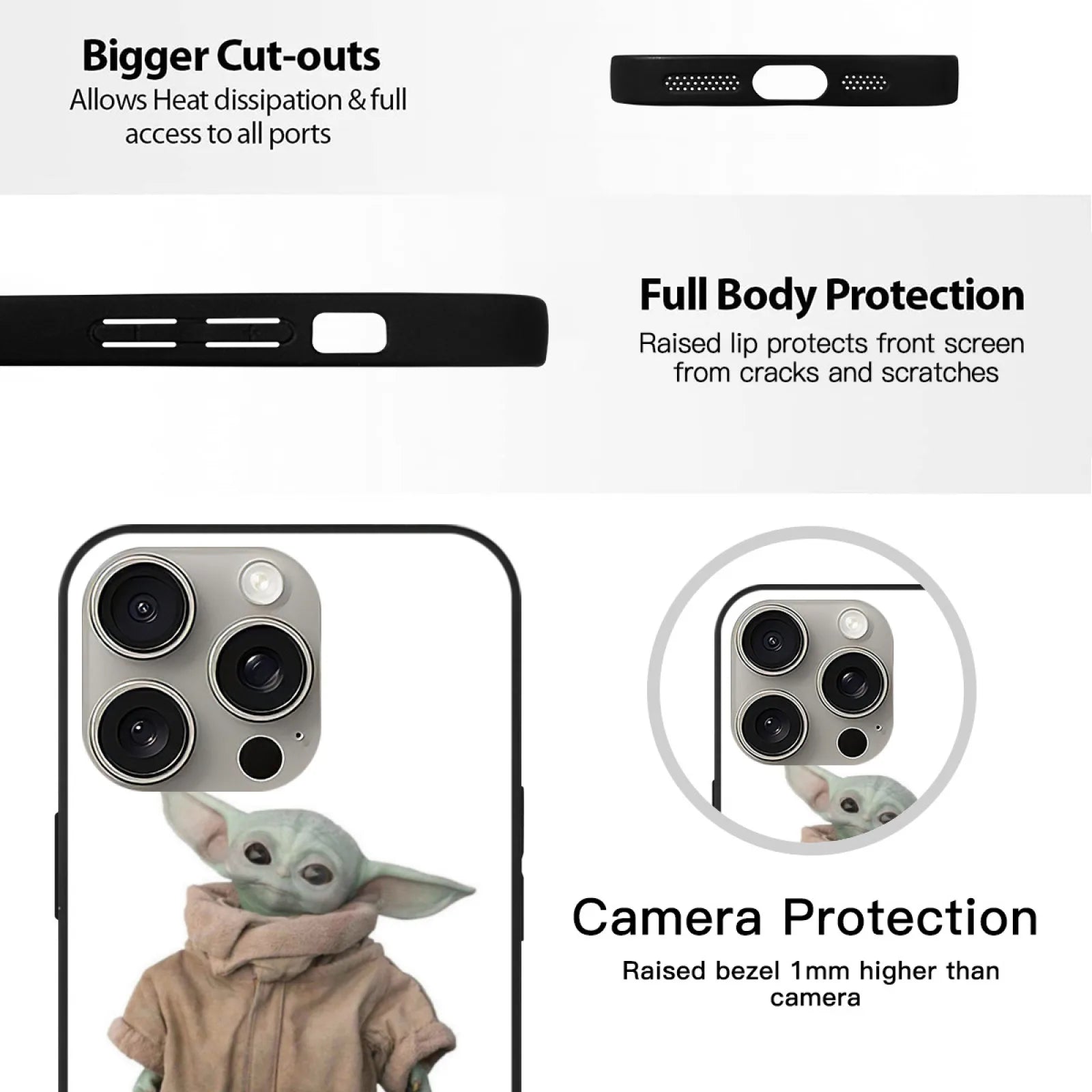 Baby Green Child Phone Case For Iphone 16 15 14 13 12 11 Pro Max Xs Max 7 8 Plus Cover Grogu Child Mando Pedro Pascal Grogu 1