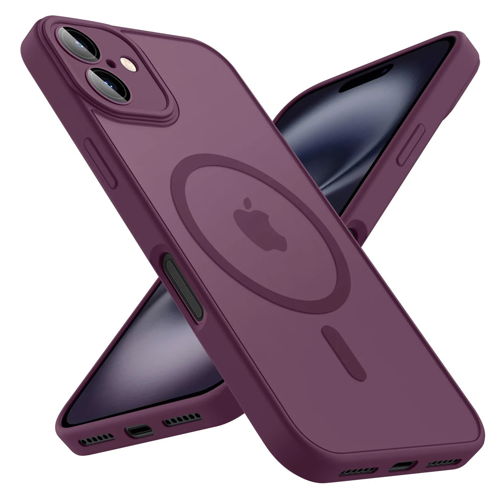 For Magsafe Matte Transparent Magnetic Phone Case For iPhone 17 16 15 14 13 12 11 Pro Max Plus 17 Air  Luxury Frosted Cover