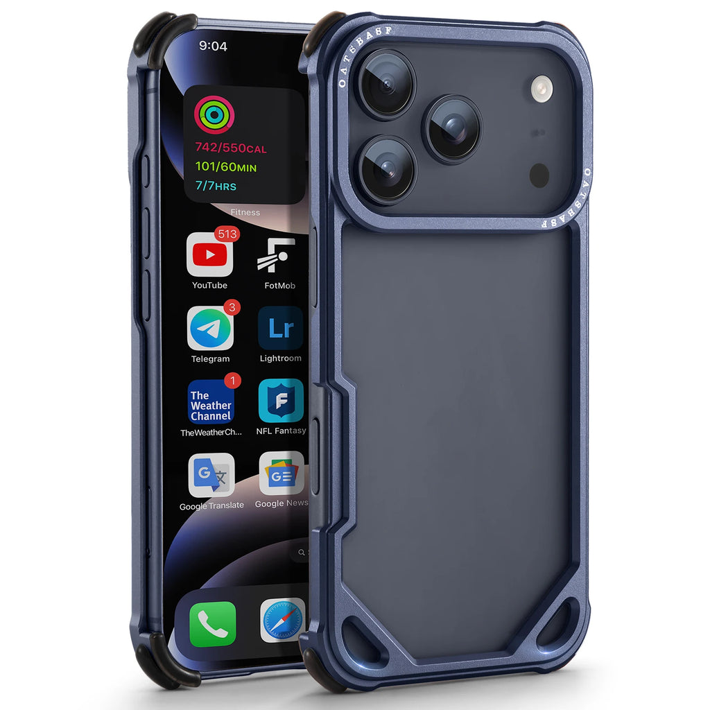 Eary Metal Frameless Phone Case for iPhone 17 Pro Max Air Ultra-thin for Magsafe Shell Shockproof Protector Aluminum Alloy Cover