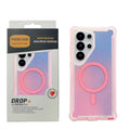 Rugged Aurora Gradient Phone Case For Samsung S26Ultra S25 S24 Plus For MagSafe Four-corner Airbag Anti-fall OTT-BOX Armor Cover