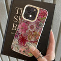 Floral Beaded Ocean Patchwork Phone Case for Samsung S26 S25 S24 S23 S22 S21 S20 Note20 Ultra Plus A73 A55 5G Silicone Cover