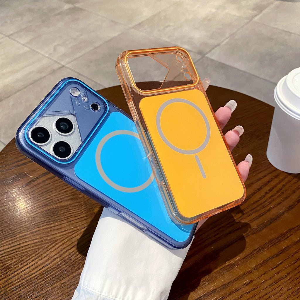 For Magsafe Original Color Translucent Magnetic Phone Case For iPhone 17 16 15 14 13 12 Pro Max Plus Anti-drop Protective Cover