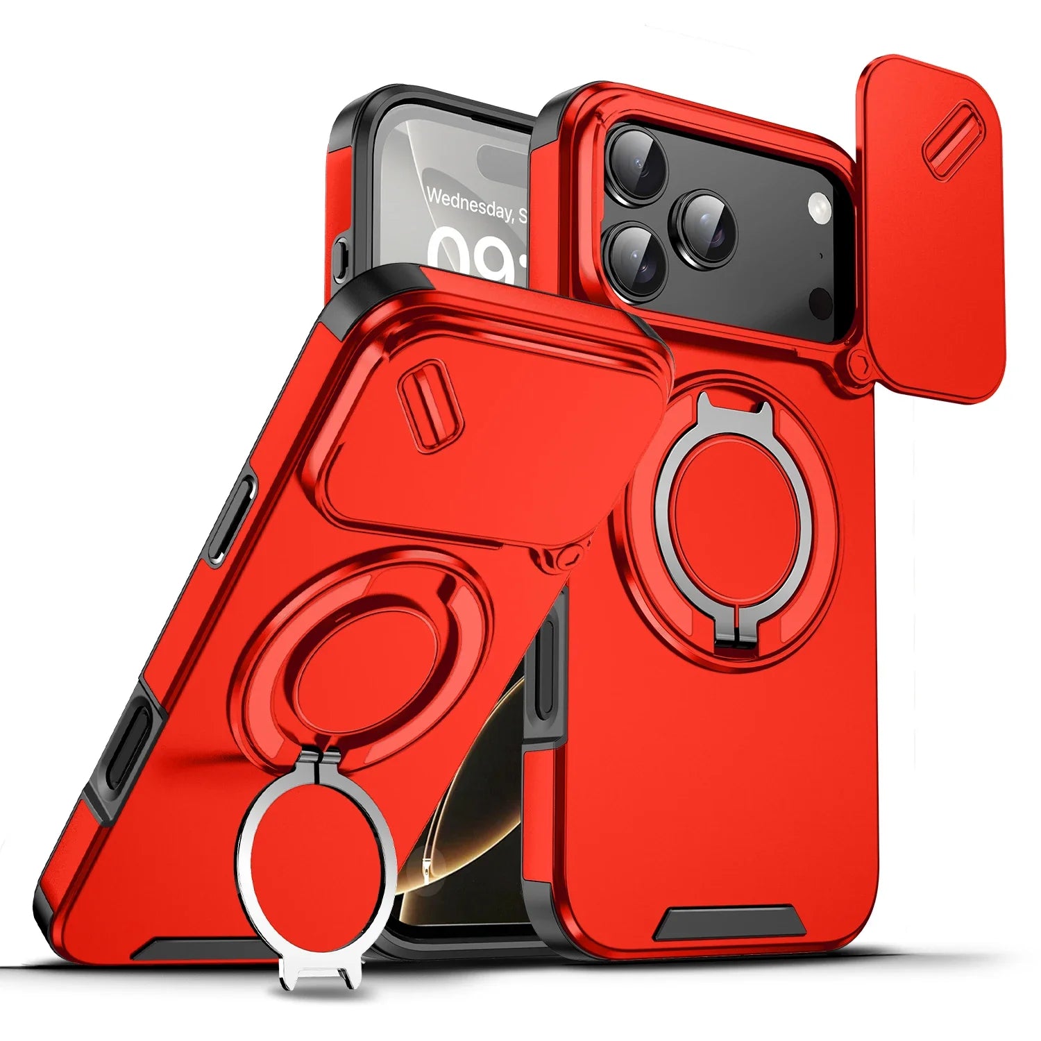 Slide Camera Protection for Magsafe Magnetic Wireless Charging Armor Case for IPhone 17 Air 16 15 Plus 14 13 12 11 Pro Max Cover
