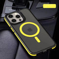 Magnetic Luxury Matte Translucent Armor Shockproof Case For iPhone 16 15 14 13 Pro Max for Magsafe Wireless Charge Cover