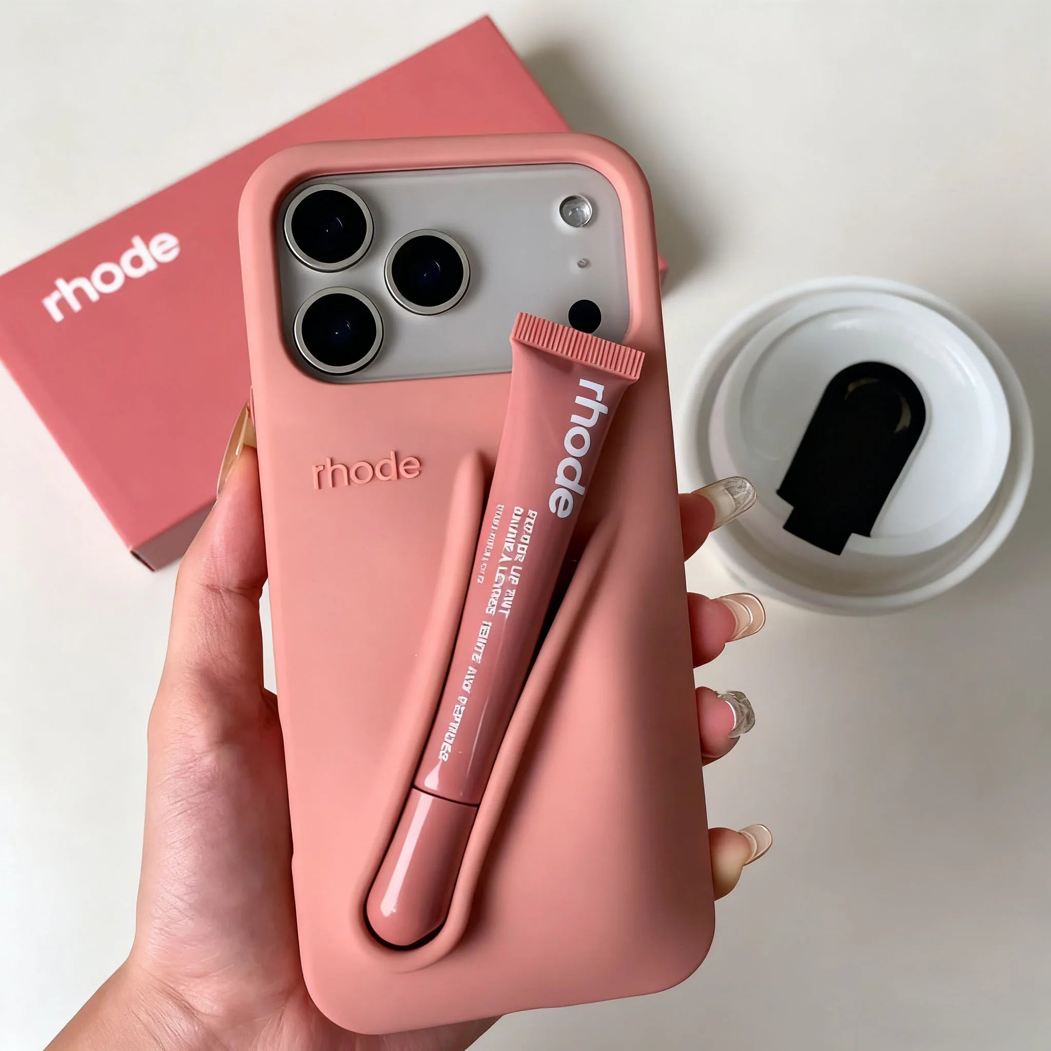 Brand Soft Silicone Case for IPhone 17 16 15 14 13 12 11 Pro Max Plus Air Lipstick Portable Phone Case Without Lip Gloss and Box