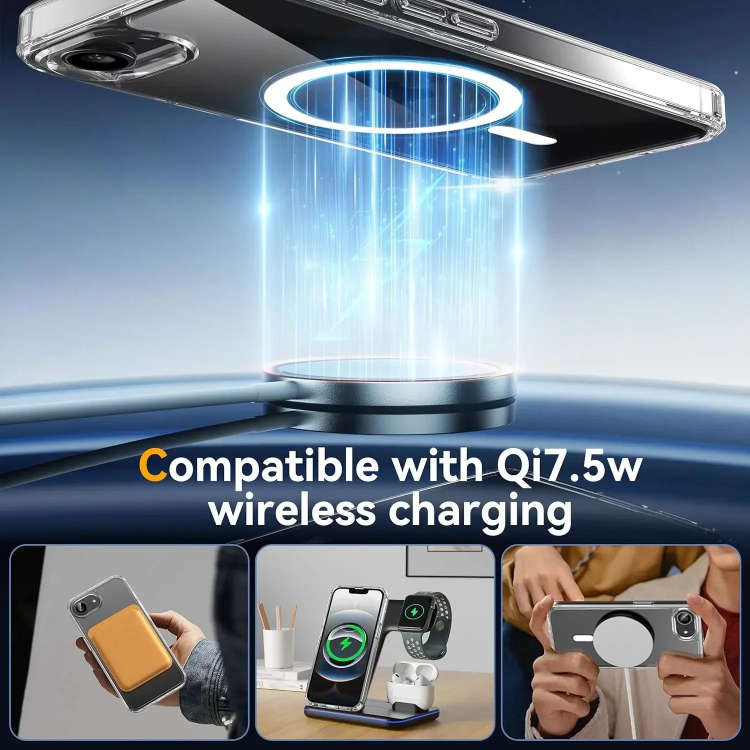 For Magsafe  Matte Clear Magnetic Wireless Charge Shockproof Cover Case For iphone 17 16E 16 15 14 13 Pro Max Plus Case