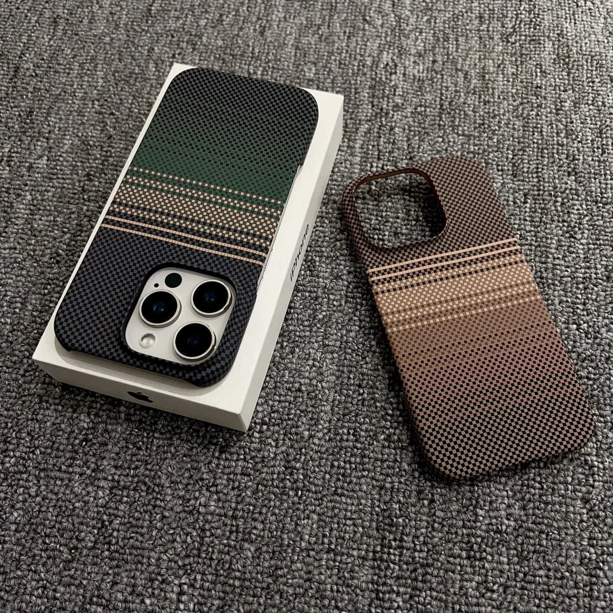 Slim Frameless Carbon Fibre Sunset PC For Magsafe Magnetic Case For iPhone 17 Air 16 Plus 15 14 13 12 Pro Max Shockproof Cover