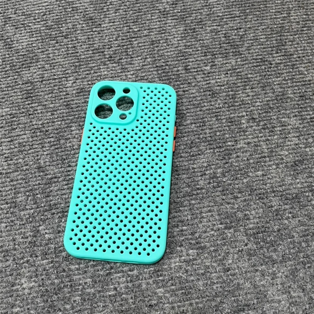 Cooling Breathable Soft Silicone Case For iPhone 17 Air 16 16E 15 14 Plus 13 12 Mini 11 Pro Max XS Max X XR Bumper Back Cover