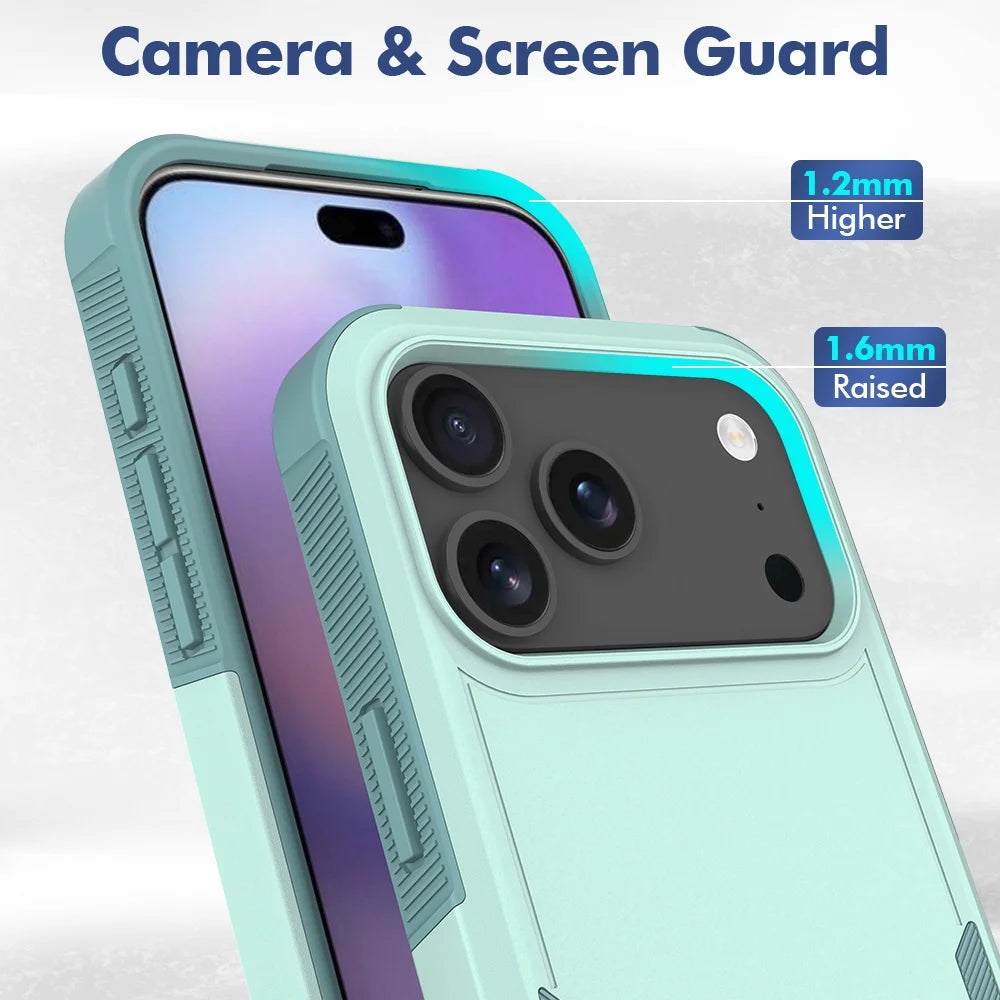 Military Rugged Ott-Box Shockproof Phone Case For iPhone 17 Air 16E 15 14 Plus 13 12 11 17 Pro Max Hybrid Armor Anti-Fall Cover