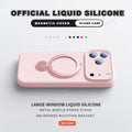 For Magsafe Liquid Silicone Phone Case For iPhone 17 Pro Max Air 15 14 Plus 11 13 12 16 Pro Magnetic Ring Stand Protection Cover