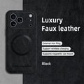 Classic Leather Phone Case For iPhone 16 11 12 13 15 17 Pro Max 16E 14 Plus 17 Air For Magsafe Magnetic Charging Protector Cover