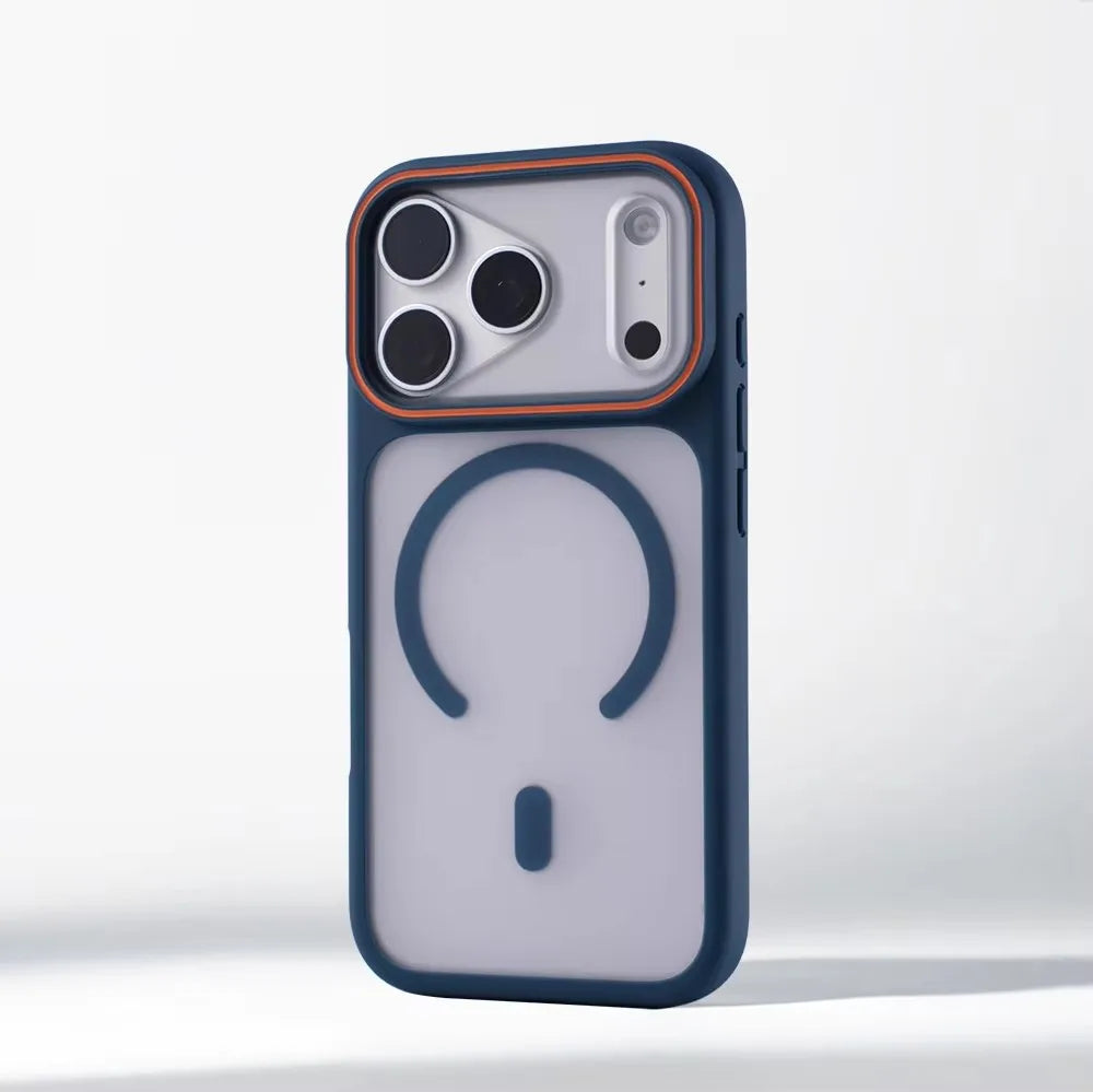 Luxury Matte Translucent For Magsafe Case For iPhone 17 16 Pro Max 15 14 Plus Magnetic Wireless Charging Shockproof Cover Shell