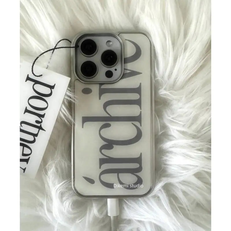 Ins Minimalist And Personalized Letter Archive Simple Drip glue Phone Case For IPhone 17 16 15 14 13 12 11 Pro Max Plus Cover