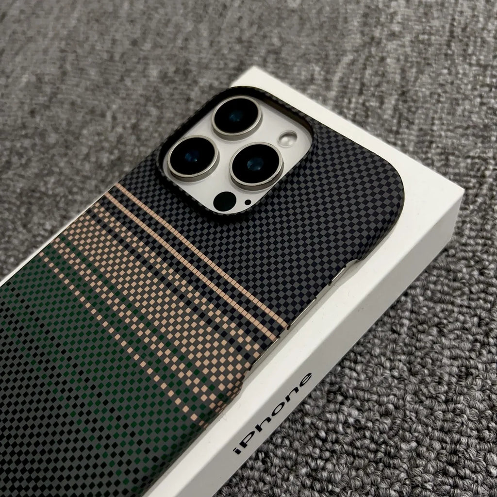 Slim Frameless Carbon Fibre Sunset PC For Magsafe Magnetic Case For iPhone 17 Air 16 Plus 15 14 13 12 Pro Max Shockproof Cover