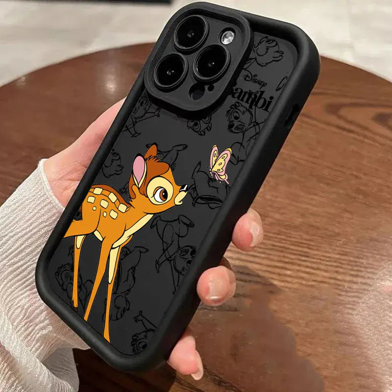 Disney Bambi Cute Silicone Case For Apple iPhone 17E 15 16 14 13 12 11 17 Pro Max 17 Air 16 Plus 16E Phone Protective Cover