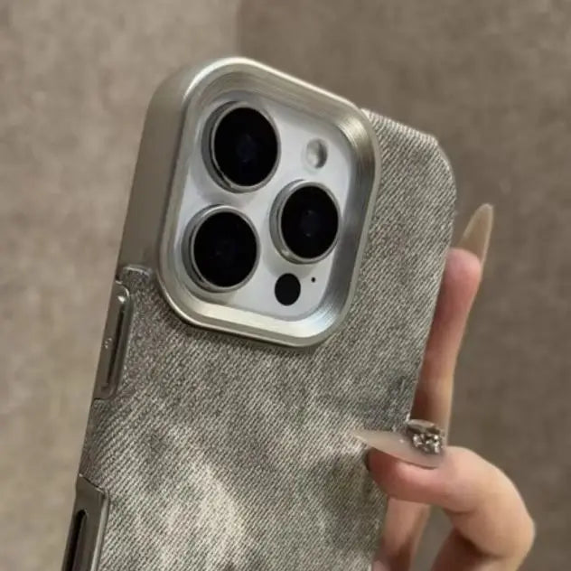 Retro Vintage Cowboy Fabric Case for iPhone 17 Air 16 15 14 13 12 Pro Max 11 Plus Luxury Jeans Soft Bumper Armor Phone Cover