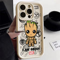 Baby Groot Marvel Silicone Case For Apple iPhone 17E 15 16 14 13 12 11 17 Pro Max 17 Air 16 15 Plus 16E Phone Protective Cover
