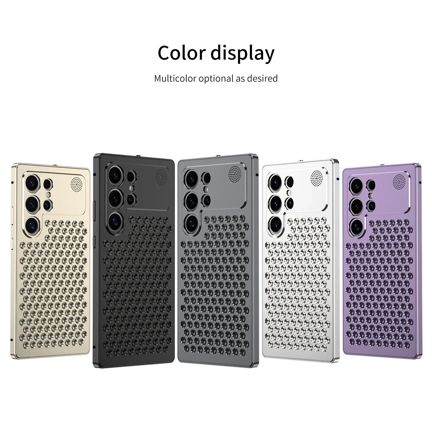 S24 S25 Ultra Heat Dissipation Aluminum Metal Phone Case For Samsung Galaxy S25 S24 S23 Ultra Cover Cooling Aromatherapy Armor