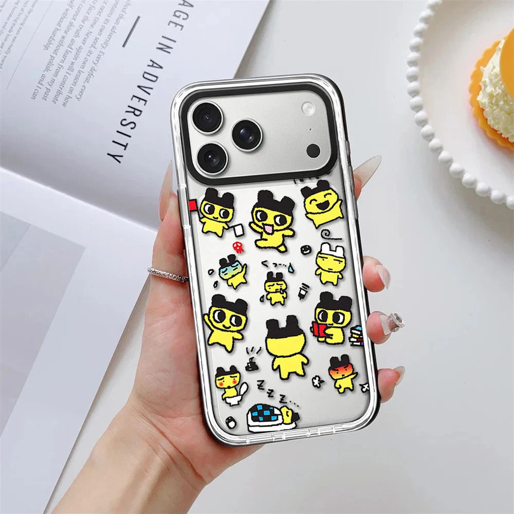 Circular Cartoon Doll White Border Magnetic Phone Case Cover for IPhone 13 14 15 16 17 Pro Max Case for IPhone Air